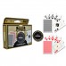 Carti de joc poker, Texas Hold'em, profesionale, 100% plastic, index mare, 2 pachete, rosu si negru, jeton metalic dealer Carti de joc poker, Texas Hold'em, profesionale, 100% plastic, index mare, 2 pachete, rosu si negru, jeton metalic dealer